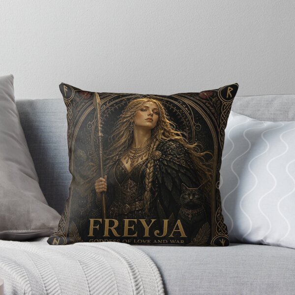 Artikelvorschau, Freyja Goddess of Love and War Norse Mythology Art | Dark Academia Viking Illustration entworfen und verkauft von SunnyDesign82.