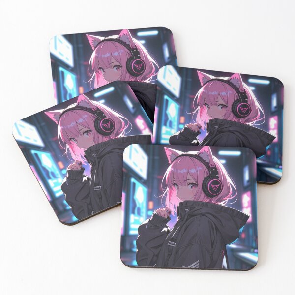 Item preview, Cyber E-Girl Anime Art | Neon Dream designed and sold by AnimDream .