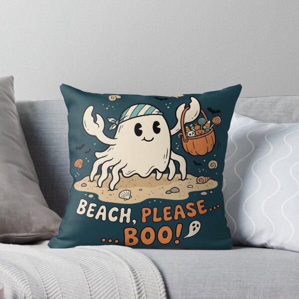 Item preview, "Beach, Please... Boo!" Ghost Crab – Halloween Trick or Treat Coastal Design designed and sold by Sea Gem.