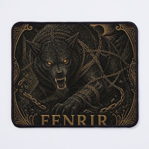 Item preview, Fenrir The Monstrous Wolf Norse Mythology Art | Dark Academia Viking Illustration designed and sold by SunnyDesign82.