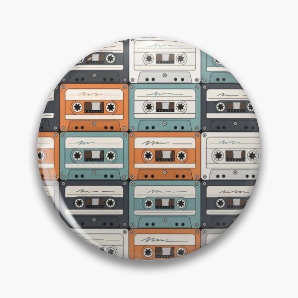 Item preview, Cassette Tape Patterns | Retro Mixtape Shell Grid Art designed and sold by NominalSystems.