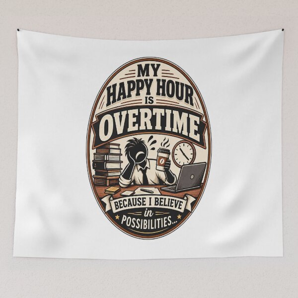 Item preview, My Happy Hour Is Overtime designed and sold by FABIOLA1970.