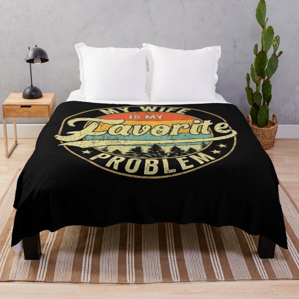Item preview, My Wife Is My Favorite Problem Funny Retro Vintage designed and sold by ripgoatclothing.