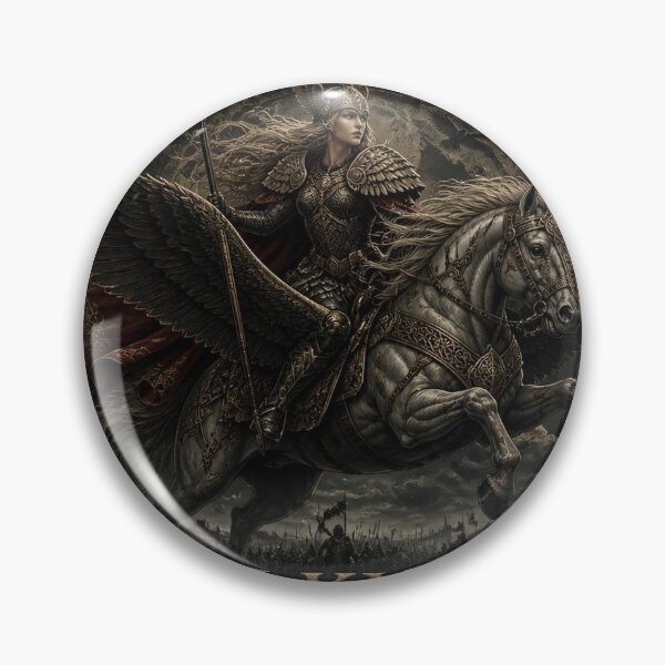 Item preview, Valkyrie Chooser of the Slain Norse Mythology Art | Dark Academia Viking Illustration designed and sold by SunnyDesign82.