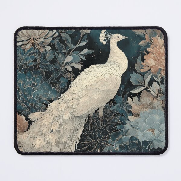 Item preview, Peacock in Moonlit Garden Art Poster designed and sold by GoodOldPrints4.