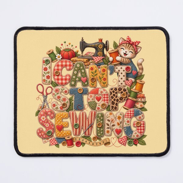 Item preview, I Can't Stop Sewing – Funny Sewing Quote for Sewists, Quilters & Crafters designed and sold by EverStitchStudio ★★★★★.
