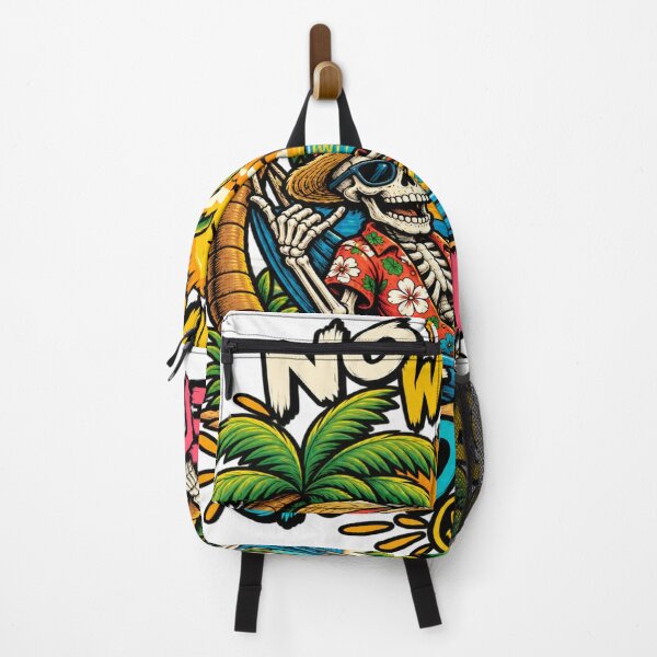 Item preview, Tropical Skeleton No Worries Just Good Vibes Beach Vacation designed and sold by FABIOLA1970.