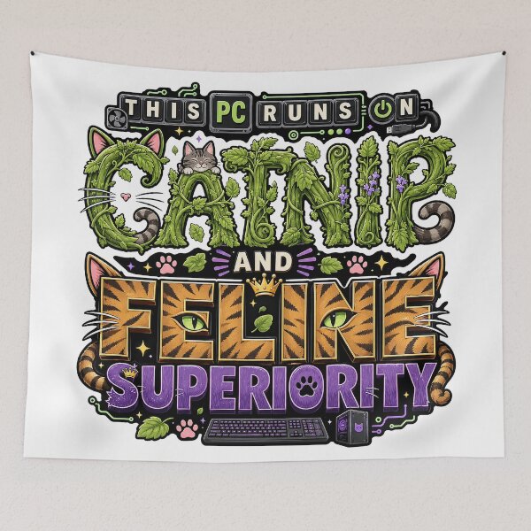 Item preview, This PC runs on Catnip and Feline Superiority designed and sold by nikkolaus.