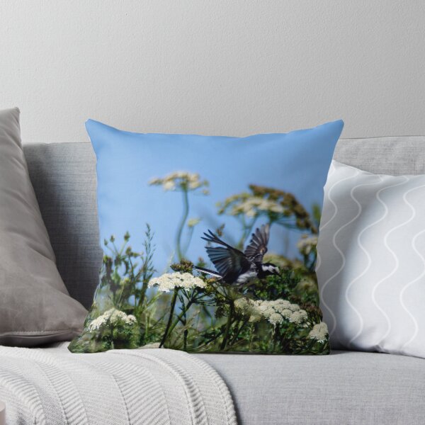 Item preview, Pied Wagtail in flight Scotland UK designed and sold by emergentdesigns.
