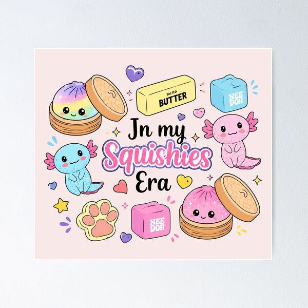 Item preview,  In My Squishies Era, Rainbow Bubble Letter, Cute Kawaii, Dumpling designed and sold by Quiajia.