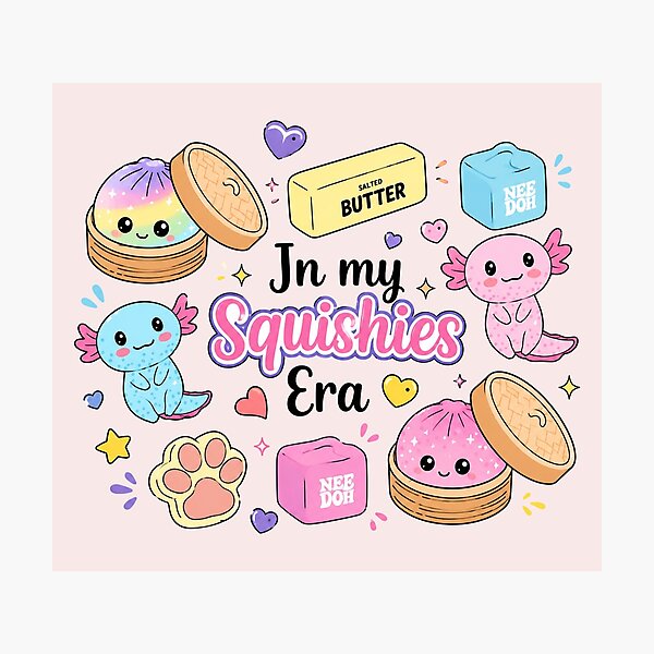 Item preview,  In My Squishies Era, Rainbow Bubble Letter, Cute Kawaii, Dumpling designed and sold by Quiajia.