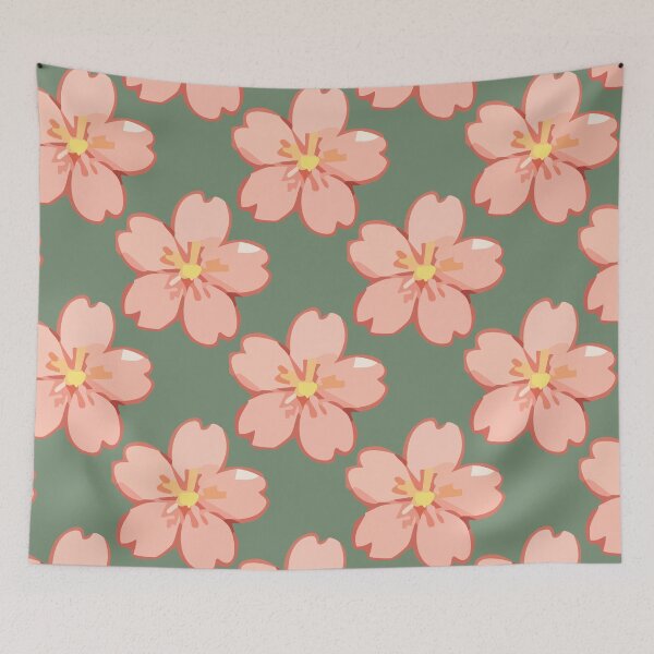 Item preview, Sakura Cherry Blossom Pattern – Soft Pink Japanese Flowers 9 designed and sold by SimplePoDesign.