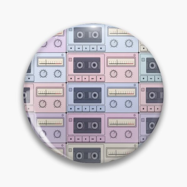 Item preview, Vaporwave Tape Deck Patterns | Pastel Retro Hi Fi Faceplates designed and sold by NominalSystems.