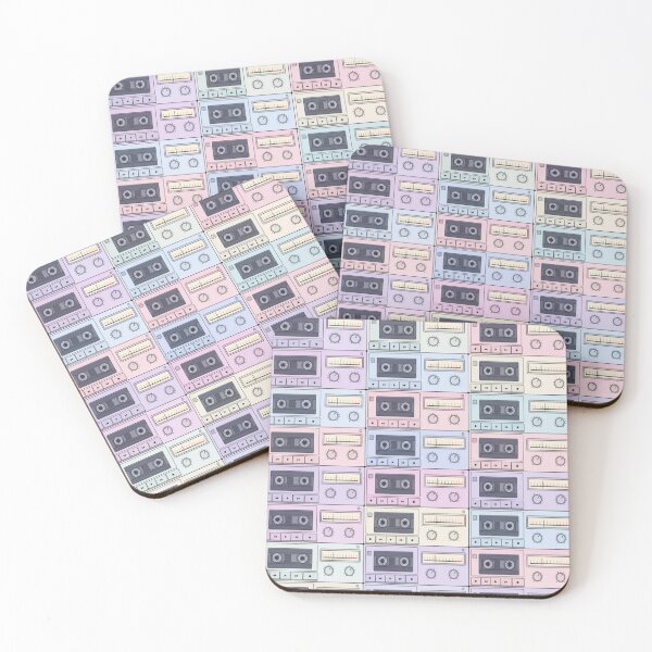 Item preview, Vaporwave Tape Deck Patterns | Pastel Retro Hi Fi Faceplates designed and sold by NominalSystems.