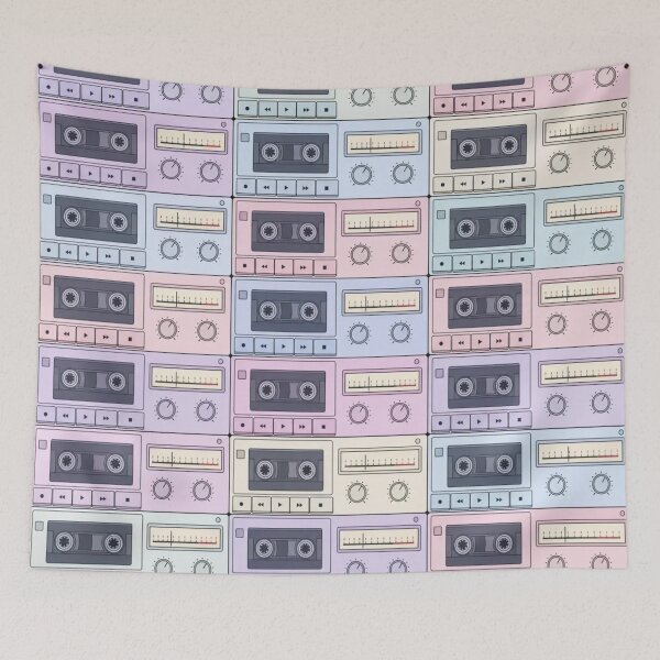 Item preview, Vaporwave Tape Deck Patterns | Pastel Retro Hi Fi Faceplates designed and sold by NominalSystems.