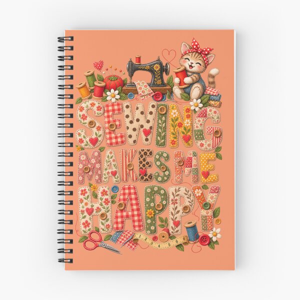 Item preview, Sewing Makes Me Happy – Cute Sewing Quote for Sewists, Quilters & Crafters designed and sold by EverStitchStudio ★★★★★.