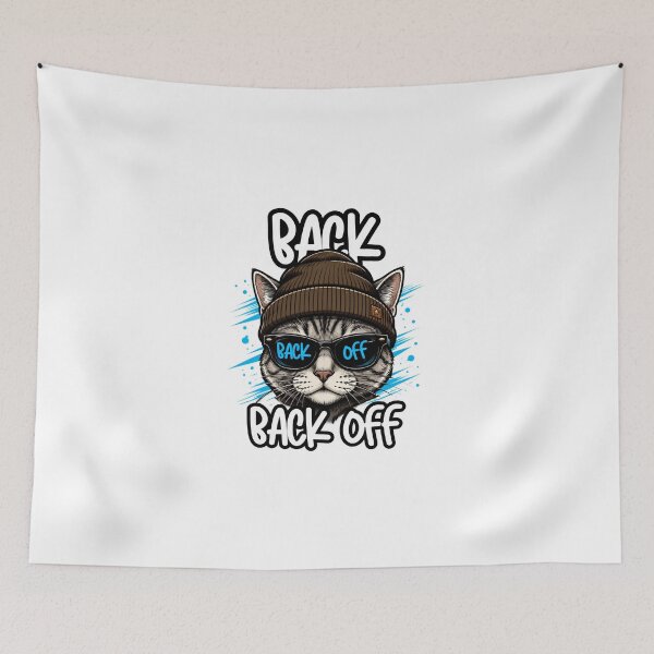 Item preview, Sarcastic Cool Cat Back Off Beanie Sunglasses designed and sold by WelLarsDigitals.