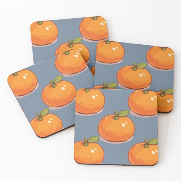 Item preview, Clementine Pattern – Retro Orange Citrus Fruit & Green Leaves 8 designed and sold by SimplePoDesign.