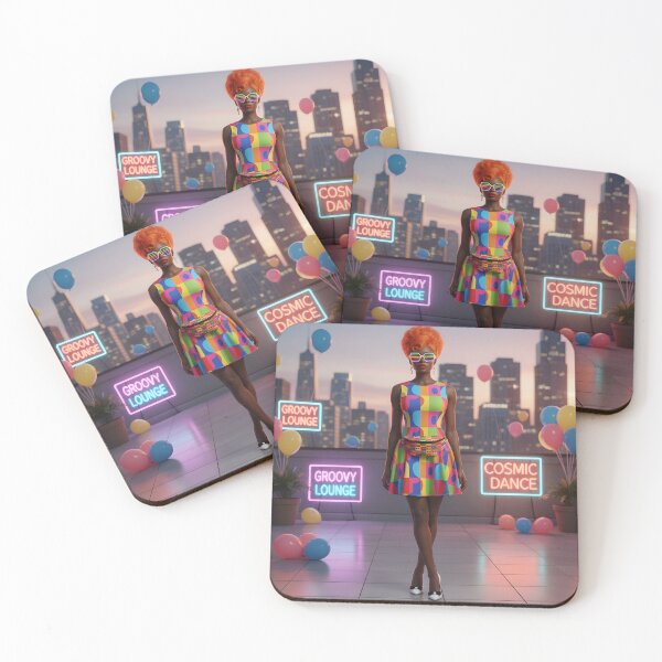 Item preview,  Groovy Lounge - 60s Cosmic Dance Mod Fashion | Colorful Retro Party designed and sold by Ela Art Space .