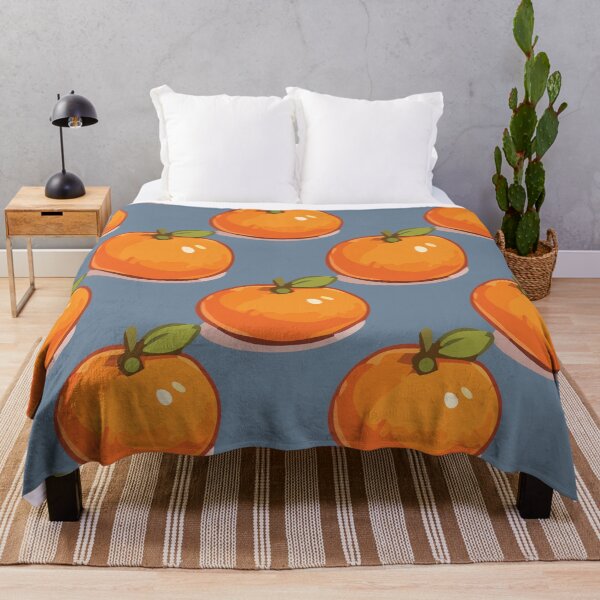 Item preview, Clementine Pattern – Retro Orange Citrus Fruit & Green Leaves 8 designed and sold by SimplePoDesign.