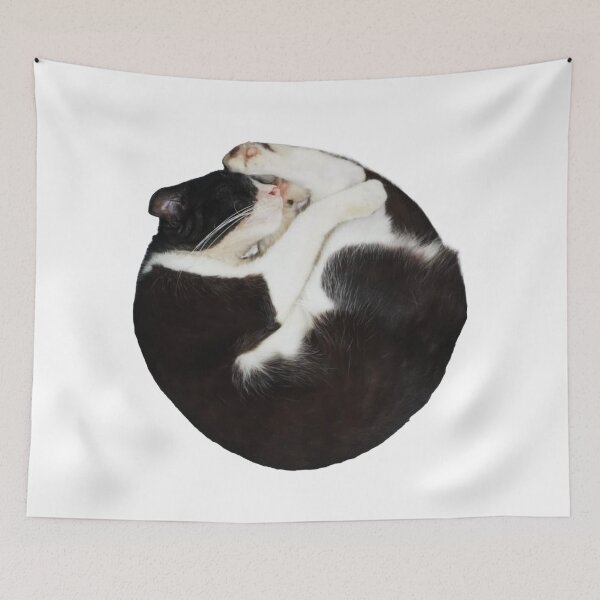 Item preview, Gato durmiente Yin-Yang designed and sold by studio-ladybug.