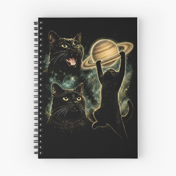 Item preview, Vintage Cosmic Cat Shirt, Celestial Saturn Graphic Tee, Black Cat Space Design, Astronomy Lover Gift, Gothic Witchy Aesthetic designed and sold by Catspeachy.