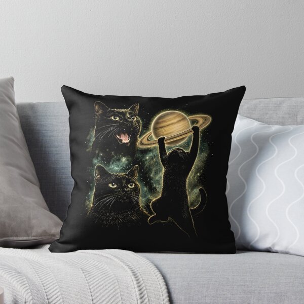 Item preview, Vintage Cosmic Cat Shirt, Celestial Saturn Graphic Tee, Black Cat Space Design, Astronomy Lover Gift, Gothic Witchy Aesthetic designed and sold by Catspeachy.