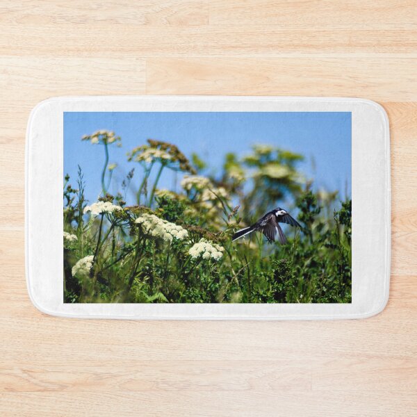 Item preview, Pied Wagtail in flight Scotland UK designed and sold by emergentdesigns.