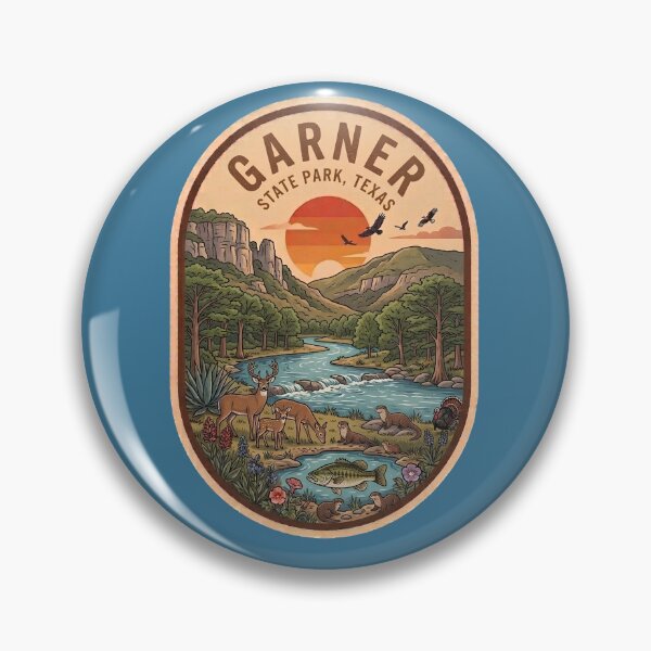 Item preview, Garner State Park Texas Vintage Frio River Wildlife Badge designed and sold by LittleArij.