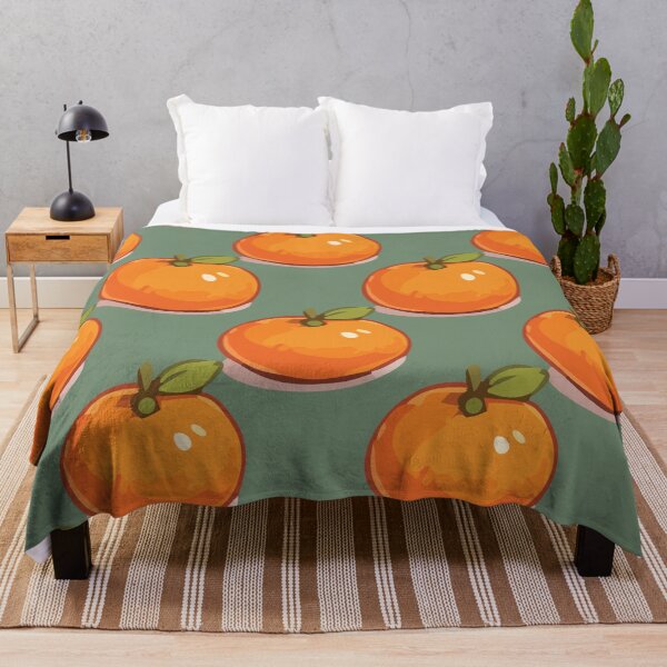 Item preview, Clementine Pattern – Retro Orange Citrus Fruit & Green Leaves 9 designed and sold by SimplePoDesign.