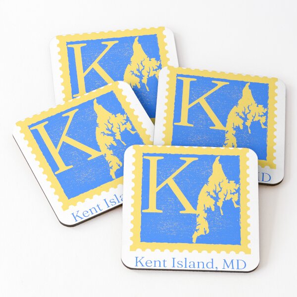 Item preview, Kent Island - Retro Stamp designed and sold by SportyFemmeShop.