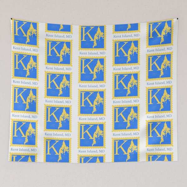 Item preview, Kent Island - Retro Stamp designed and sold by SportyFemmeShop.