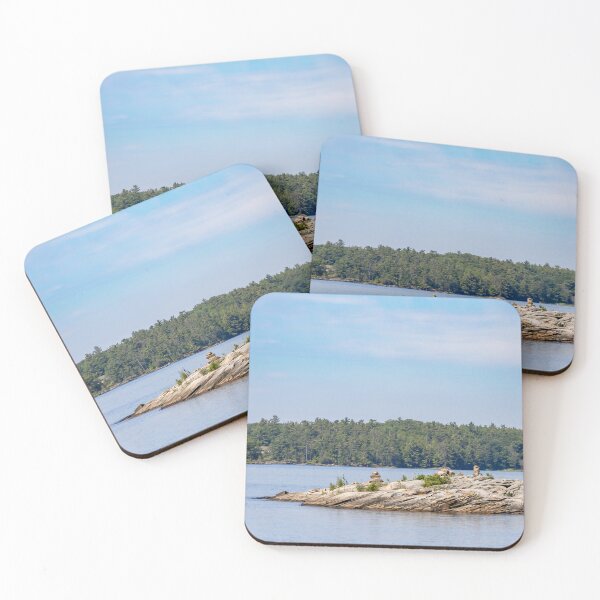 Item preview, Killbear Provincial Park, ON - Scenic Inukshuks on Rocky Shores designed and sold by jrtwynam.