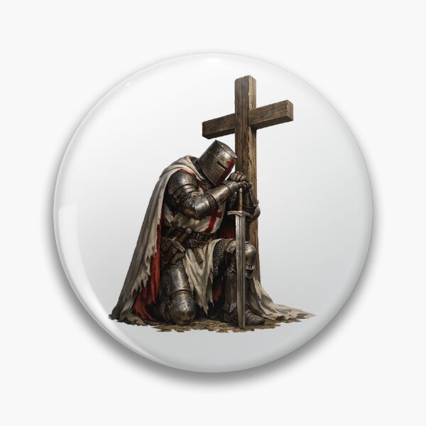 Item preview, Praying Templar Knight at the Cross designed and sold by HolyLandDesigns.