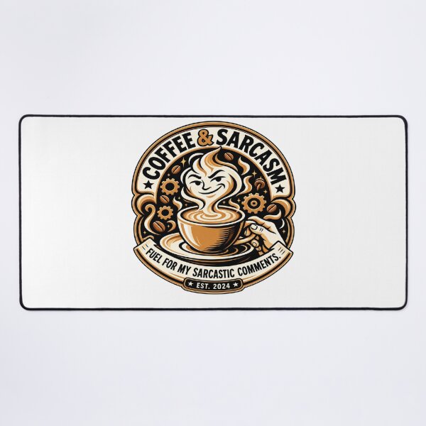 Item preview, Coffee & Sarcasm Retro Coffee Badge designed and sold by FABIOLA1970.