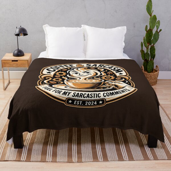 Item preview, Coffee & Sarcasm Retro Coffee Badge designed and sold by FABIOLA1970.