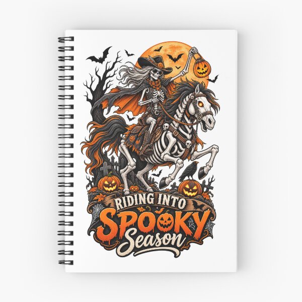 Item preview, Skeleton Horse Riding Into Spooky Season designed and sold by Ayden World.