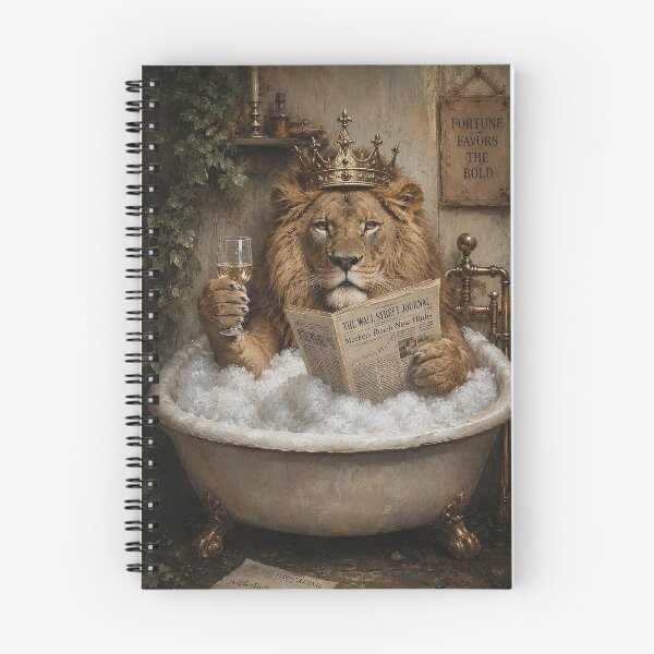 Item preview, Fortune Favors the Bold – Crowned Lion Wall Street Vintage Art designed and sold by Tolchik.