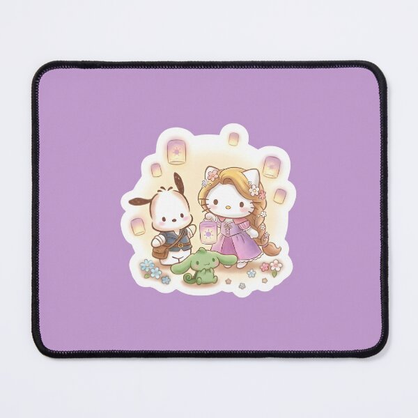 Item preview, Cute Sanrio Tangled Princess Sticker - Hello Kitty & Pochacco Lanterns designed and sold by CyberCreatives.