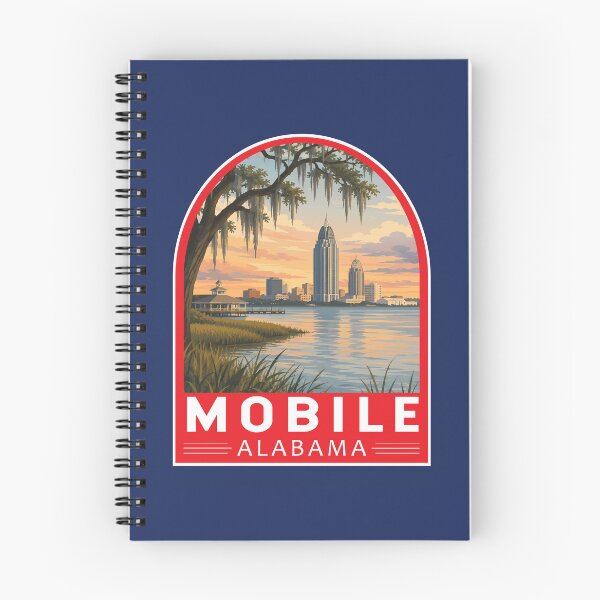 Item preview, Mobile Alabama Travel Art Emblem designed and sold by KrisSidDesigns.
