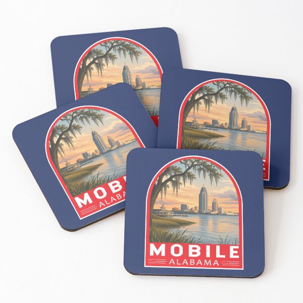 Item preview, Mobile Alabama Travel Art Emblem designed and sold by KrisSidDesigns.