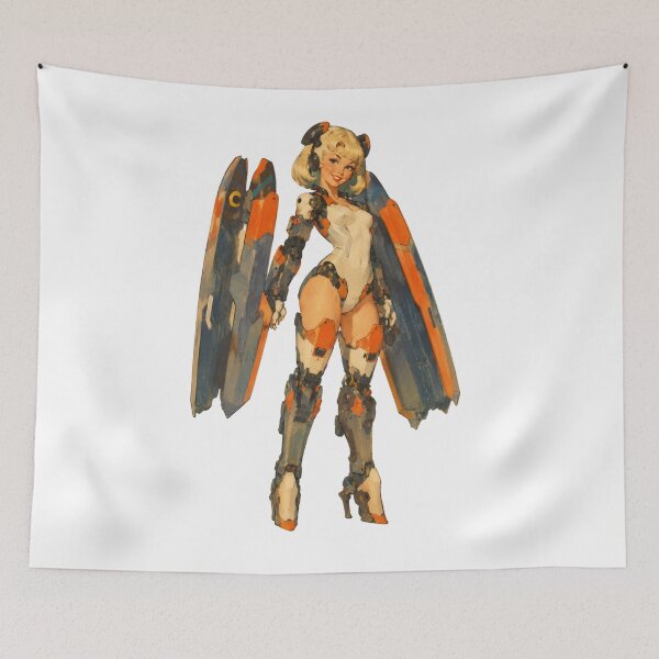 Item preview, Retro Sci-Fi Pin-Up Mecha Girl | Vintage Space Bombshell designed and sold by Cosplayvintage.