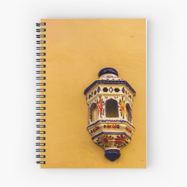 Item preview, Colorful Talavera Ceramic Wall Lantern Mounted On Yellow Stucco Wall For Architectural Decor designed and sold by Nmallia.