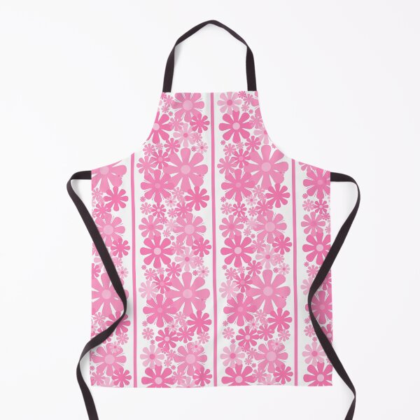 Item preview, Retro Floral Stripe 60s 70s Aesthetic Pattern with Pink Flowers designed and sold by kierkegaard.