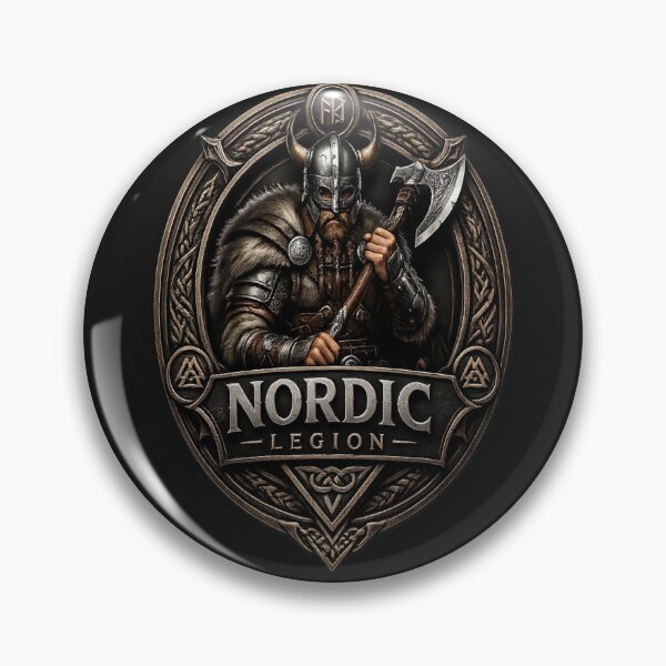 Item preview, Nordic Legion Viking Warrior Emblem designed and sold by FABIOLA1970.