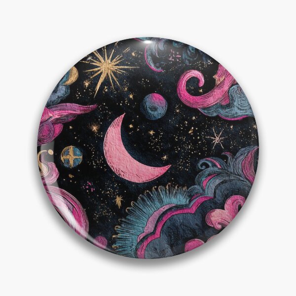 Item preview, Pink and Blue Moon designed and sold by PorchandPine.