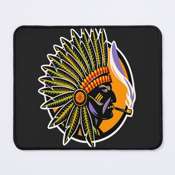 Item preview, Native Warrior Headdress Sunburst Portrait designed and sold by FABIOLA1970.