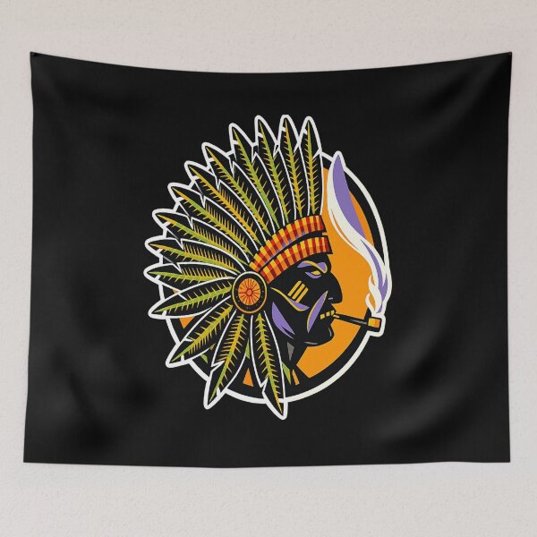 Item preview, Native Warrior Headdress Sunburst Portrait designed and sold by FABIOLA1970.