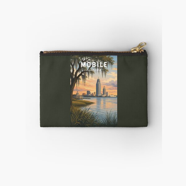 Item preview, Mobile Alabama Illustration Travel Art Vintage designed and sold by KrisSidDesigns.