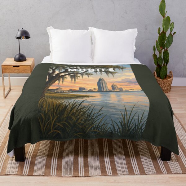 Item preview, Mobile Alabama Illustration Travel Art Vintage designed and sold by KrisSidDesigns.